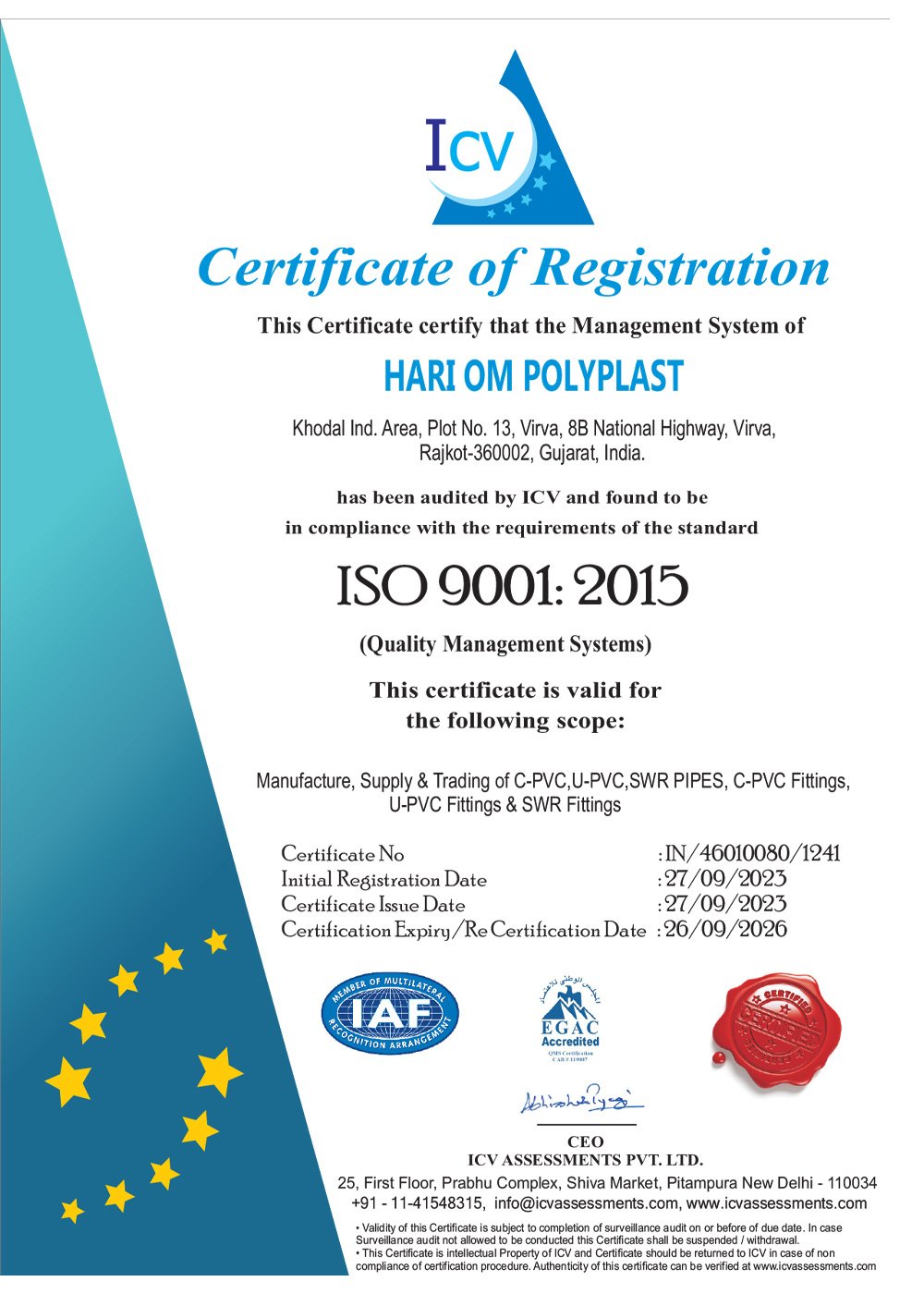 Certificate of Registration