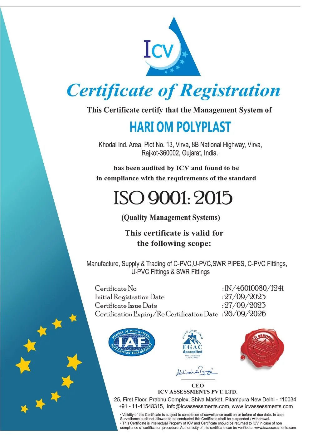 Certificate of Registration