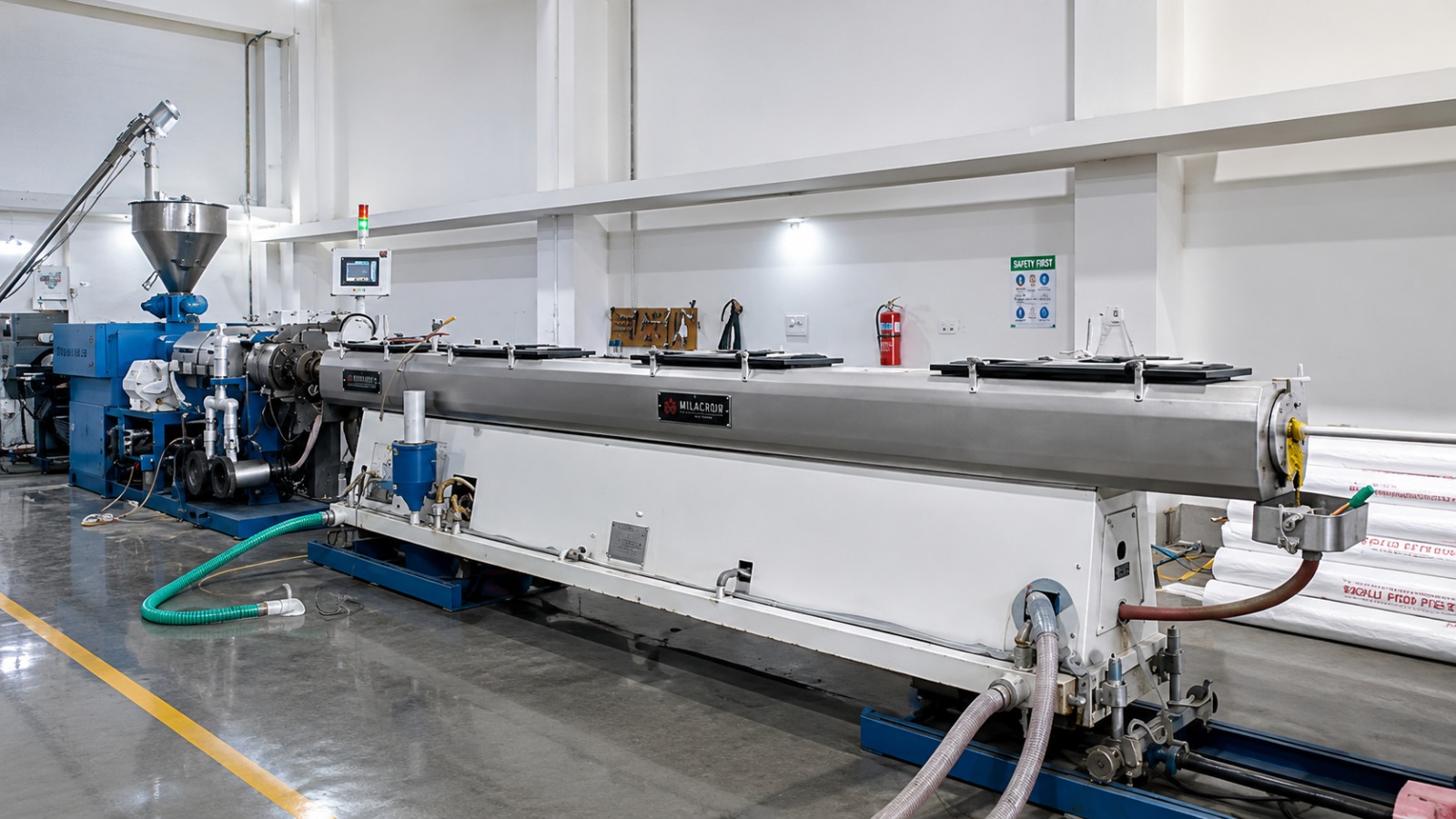 WorldFlow pipe extrusion line in production