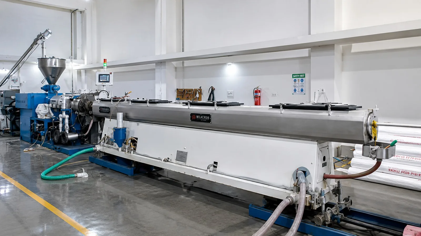 WorldFlow pipe extrusion line in production